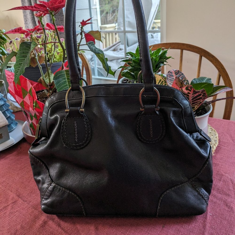 Black Leather Hobo Bag